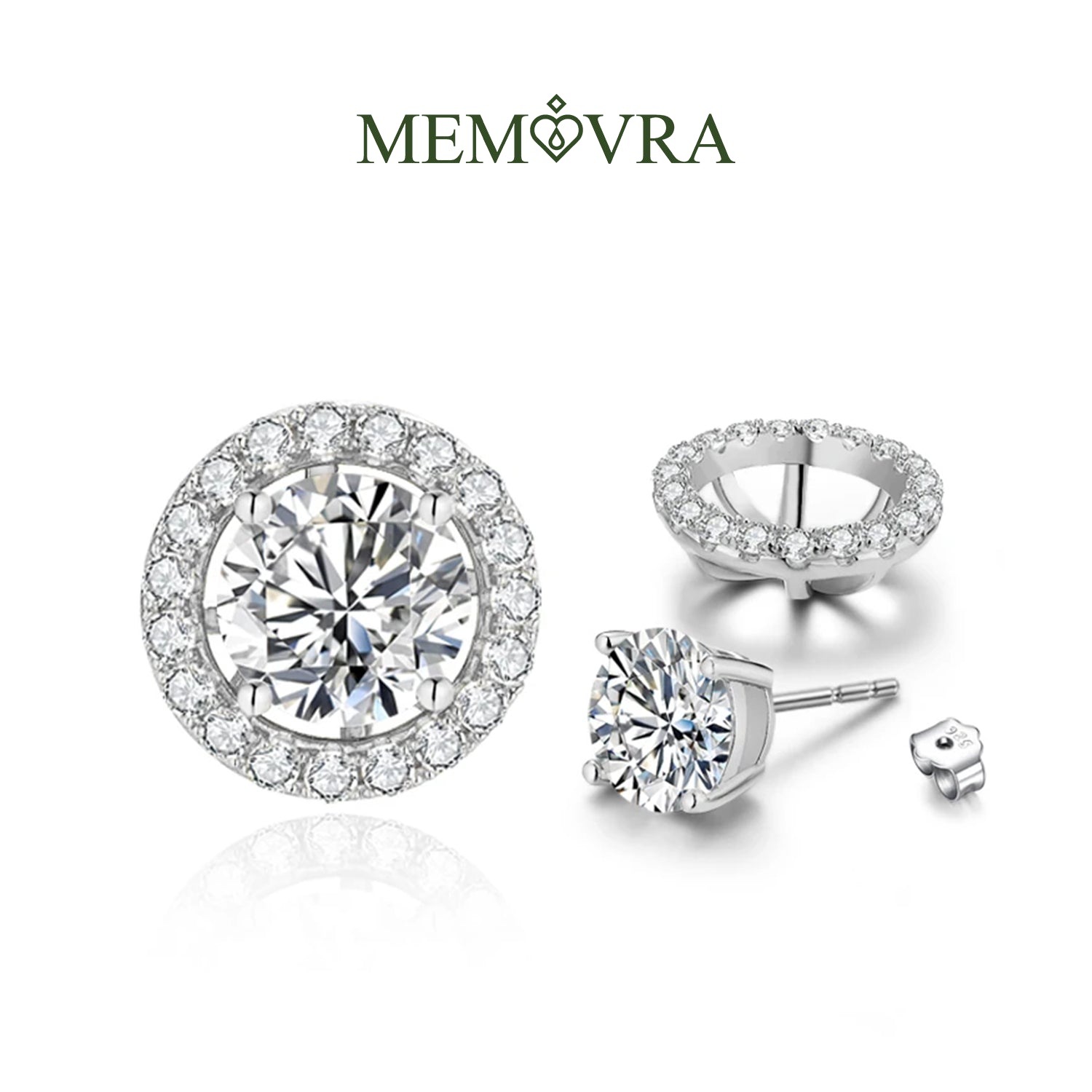 Radiant Charm Moissanite Detachable Stud Earrings